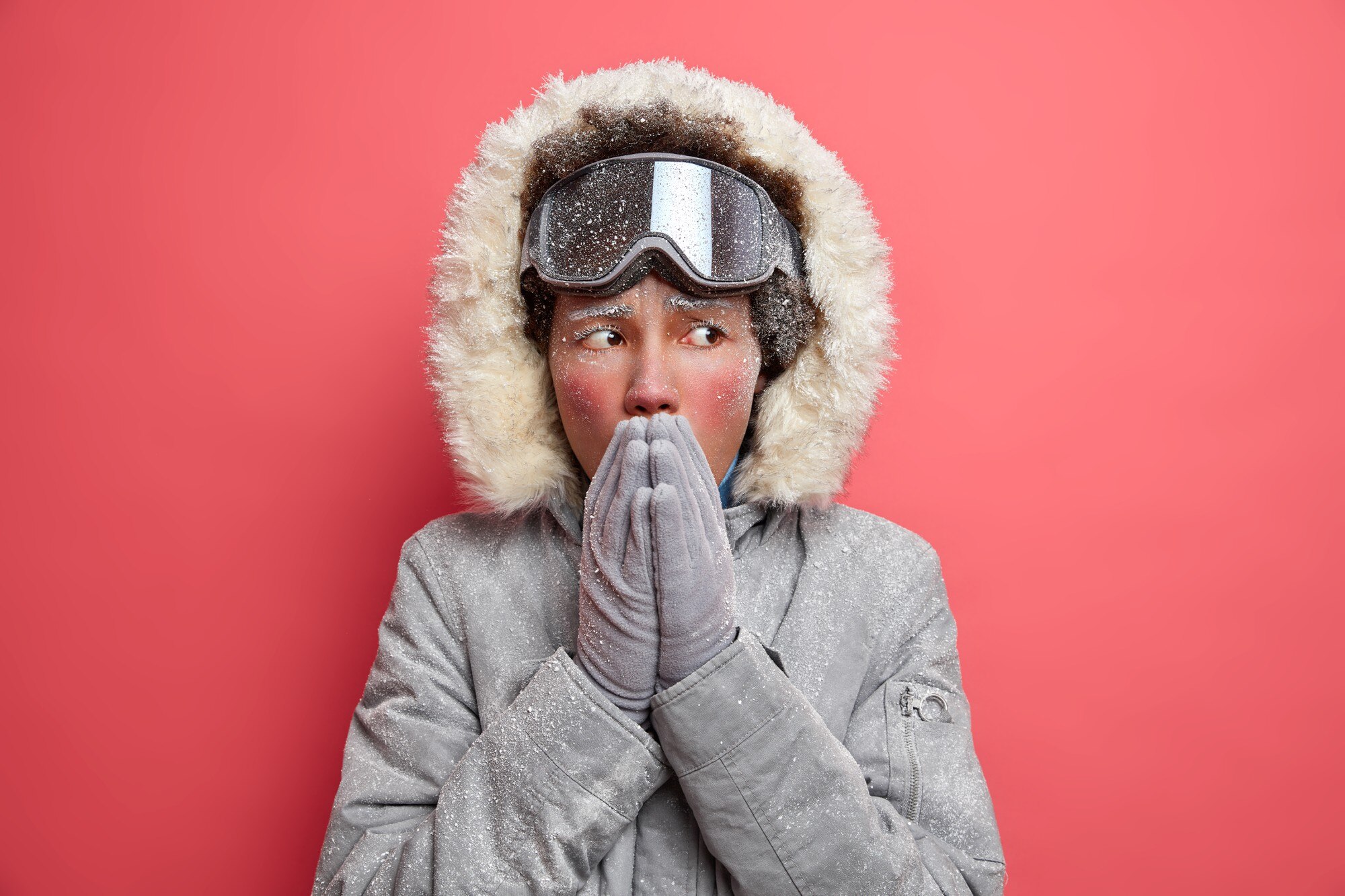 Chilled skin that infrared saunas can help warm