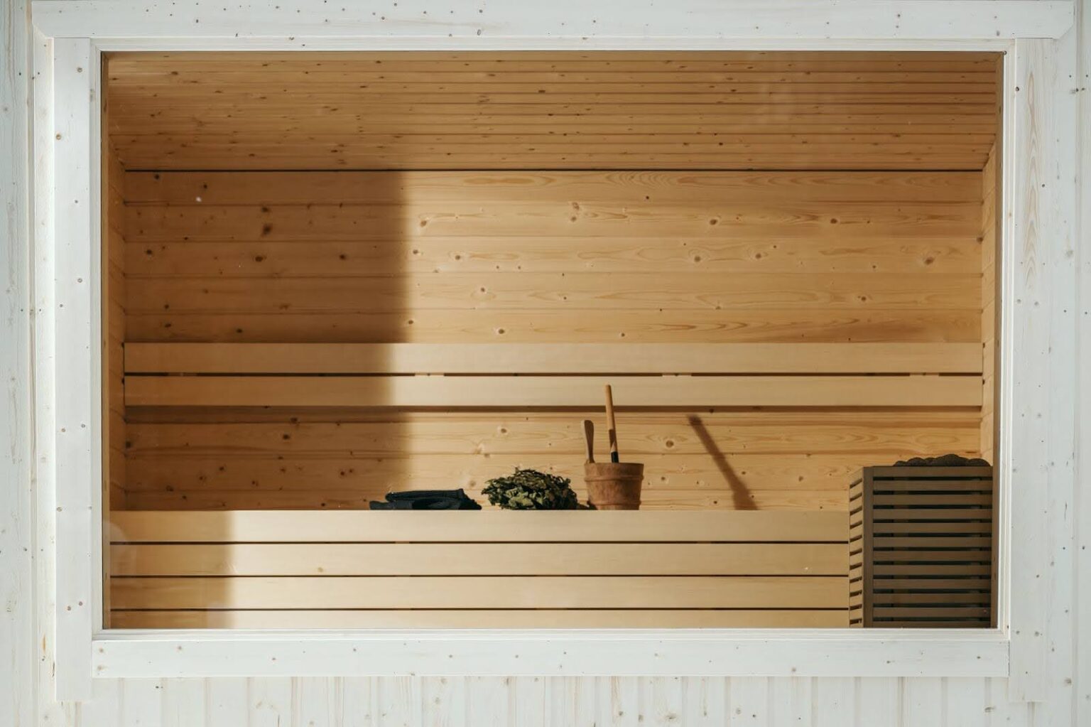infrared sauna interior, prepped to deliver detox benefits